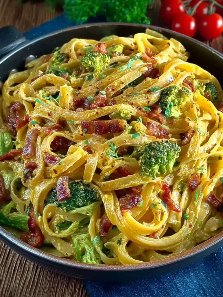 Cremige Pastapfanne mit Brokkoli und Bacon: Das schnelle 30-Minuten-Rezept