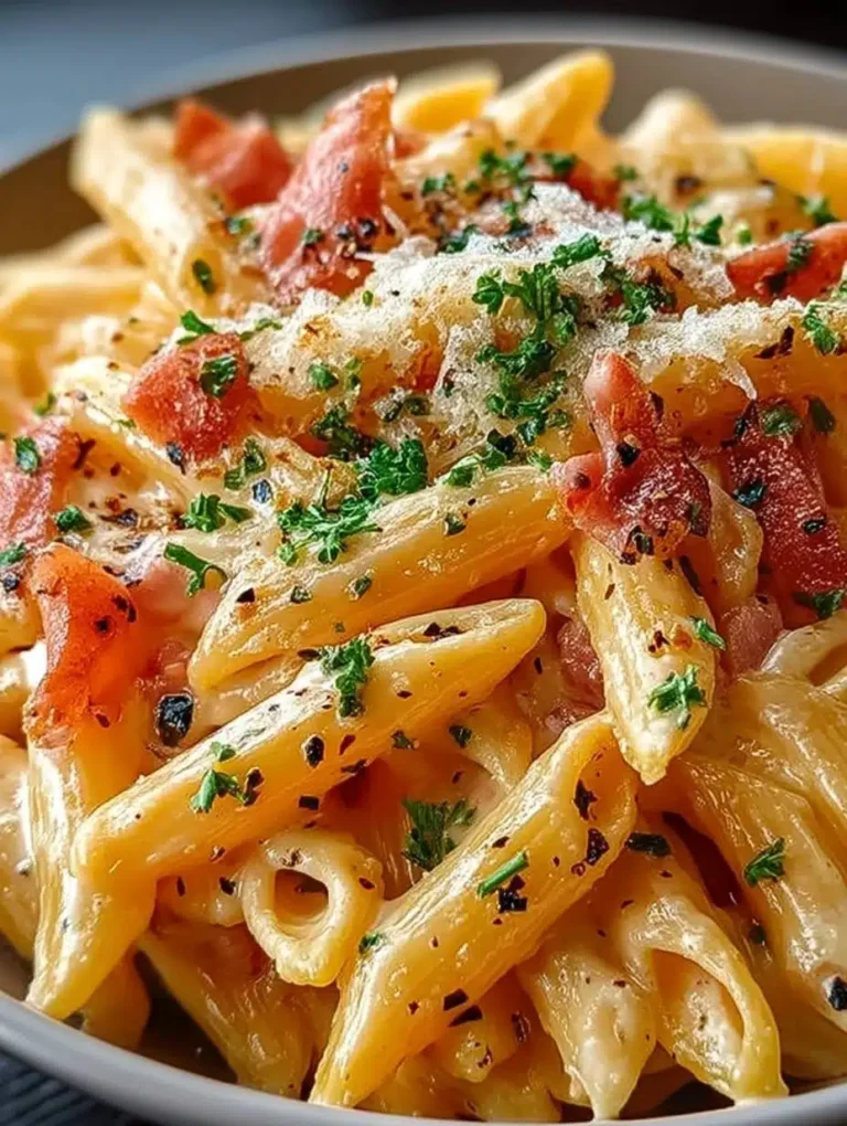 Penne al Baffo Rezept: Cremige Tomaten-Basilikum Pasta – Schnell & einfach
