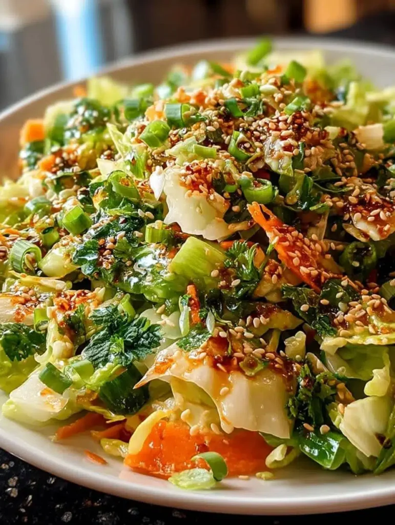 Chinakohl Salat mit Sesam Dressing: Dein schnelles & einfaches Rezept
