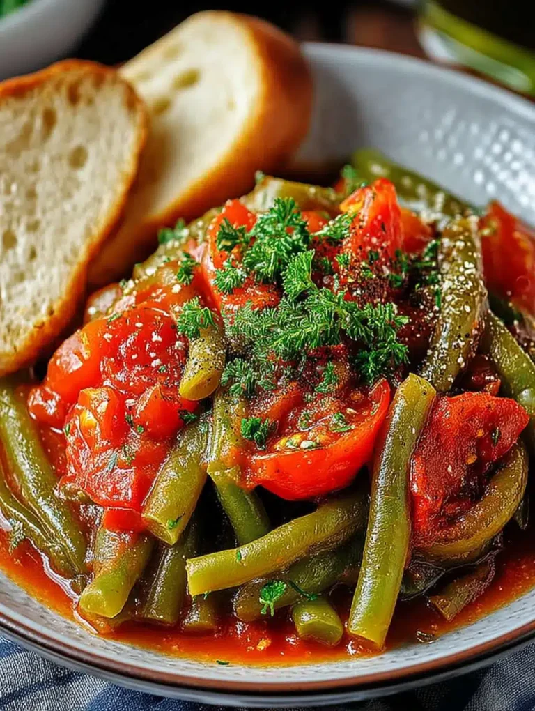 Türkische Stangenbohnen in Tomatensauce: Köstliches & einfaches veganes Rezept