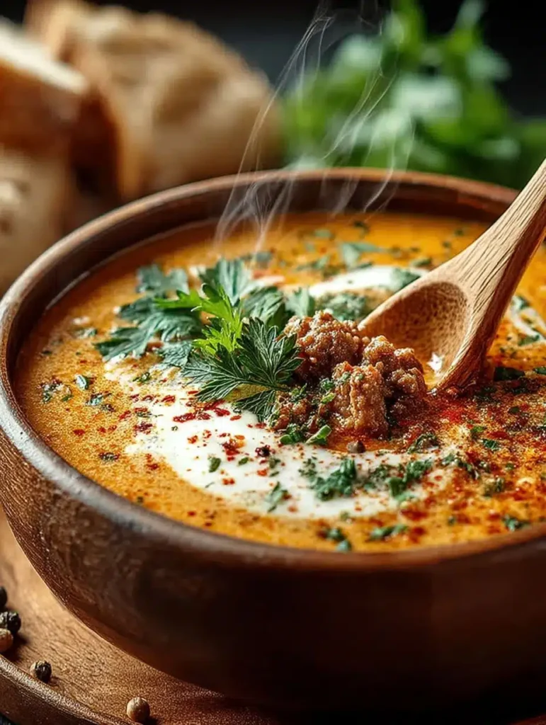 Cremige Käse-Hackfleisch-Suppe: Schnelles & herzhaftes Familienrezept