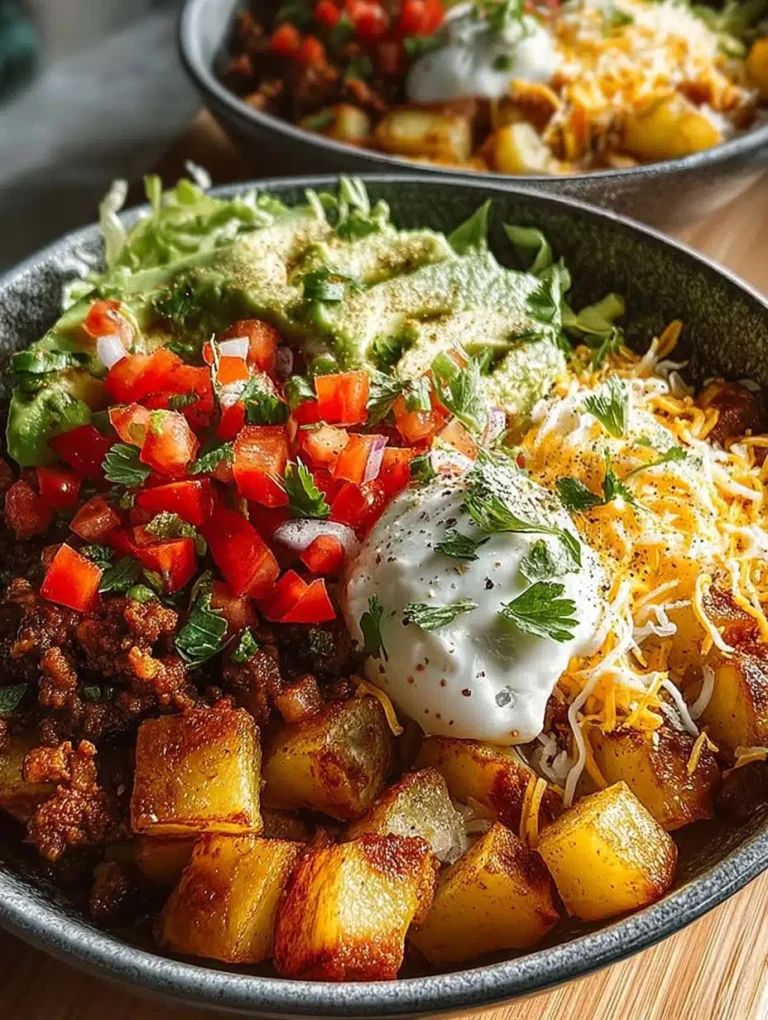 Kartoffel Taco Bowl Meal Prep: Gesundes & schnelles Rezept mit Hühnchen, Bohnen & Avocado