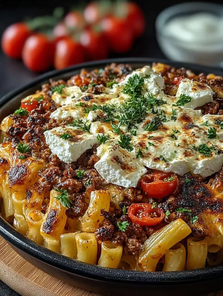 Griechischer Nudelauflauf mit Hähnchen & Feta: Schnelles, einfaches mediterranes Familienrezept