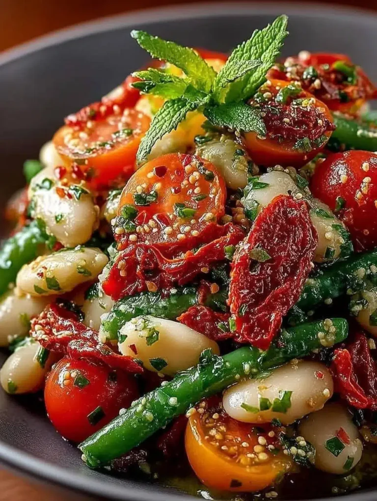 Marinierter Bohnen-Salat mit getrockneten Tomaten: Frisches & einfaches Rezept als perfekte Beilage