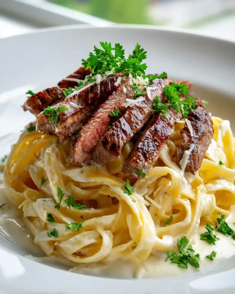 Pikantes Steak Gorgonzola Alfredo – Traumhaft Cremig