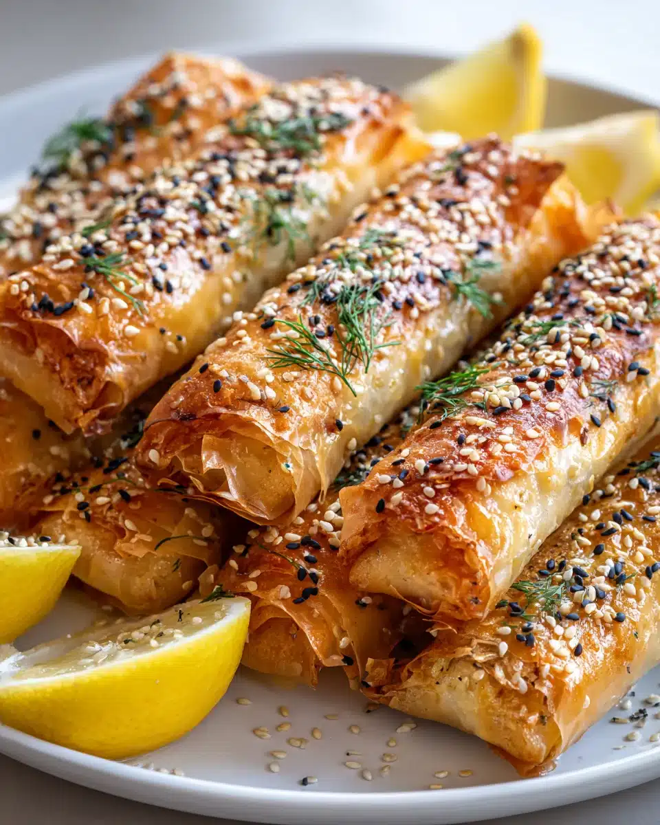 Knusprige Ofen Feta Rollchen mit Blätterteig und Feta-Käse 4 Knusprige Ofen Feta Rollchen mit Blätterteig und Feta-Käse