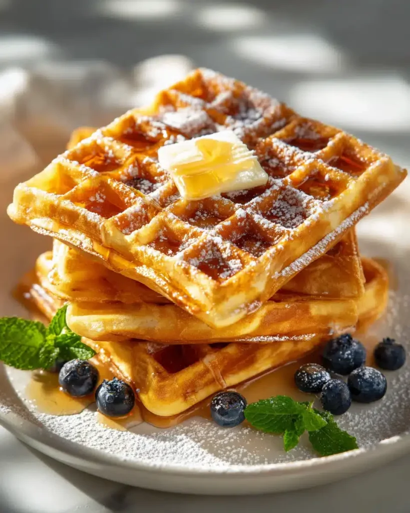 Knusprige Hefewaffeln: Luftig und goldbraun gebacken
