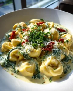 Cremige Tortellini Alfredo aus dem Slow Cooker