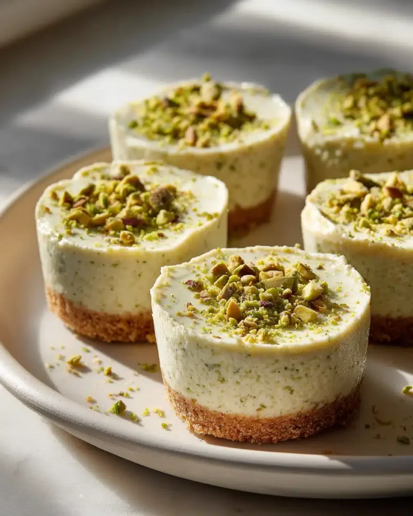 Mini Pistazien Cheesecakes aus der Muffinform