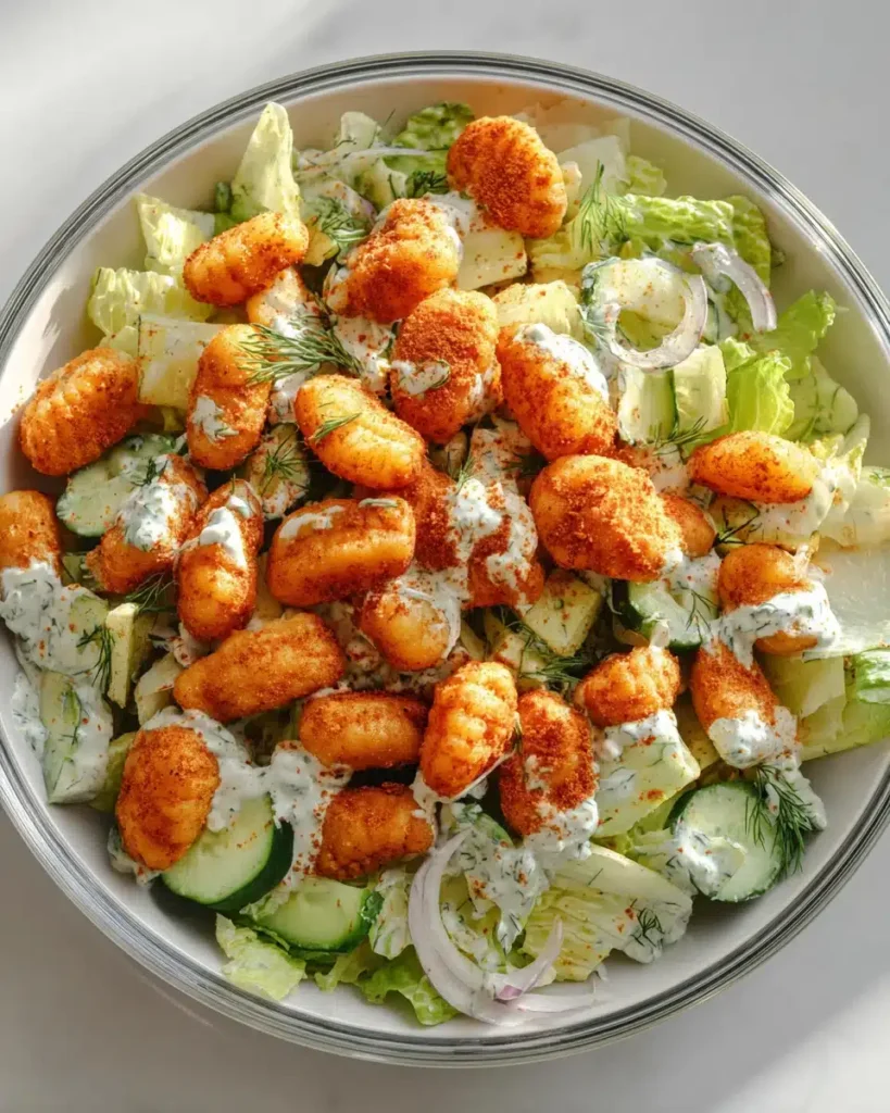 Knuspriger Gnocchi Salat Mit Joghurt Dressing – Perfekt für den Sommer!
