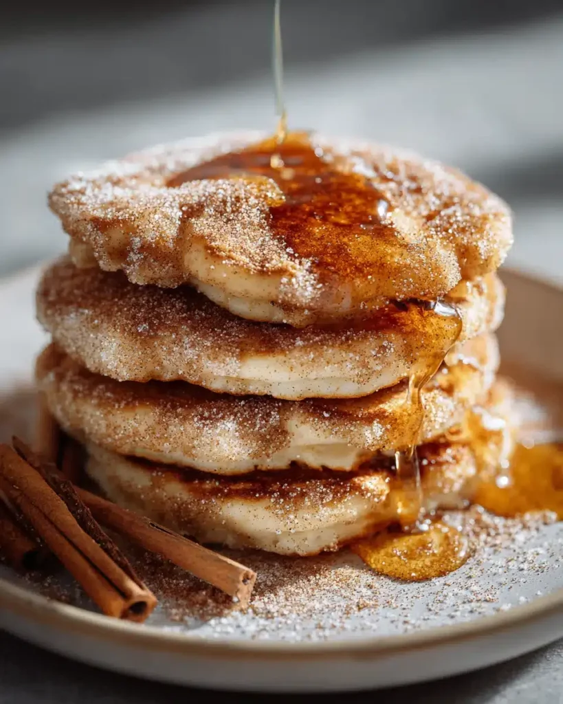 Spanische Churro-Pfannkuchen: Einfaches Zimt-Zucker Frühstück wie vom Streetfood Style