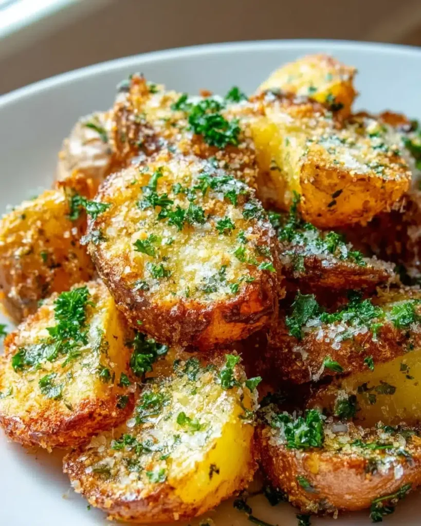 Knusprige Knoblauch-Parmesan-Kartoffeln aus der Heißluftfritteuse – Schnell & lecker