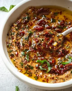 Mediterranean Sun Dried Tomato Garlic Olive Oil Dip