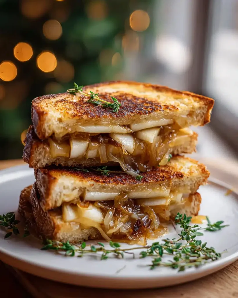 Birnen-Apfel-Grilled Cheese mit Zwiebeln – Ein Geschmackstraum!