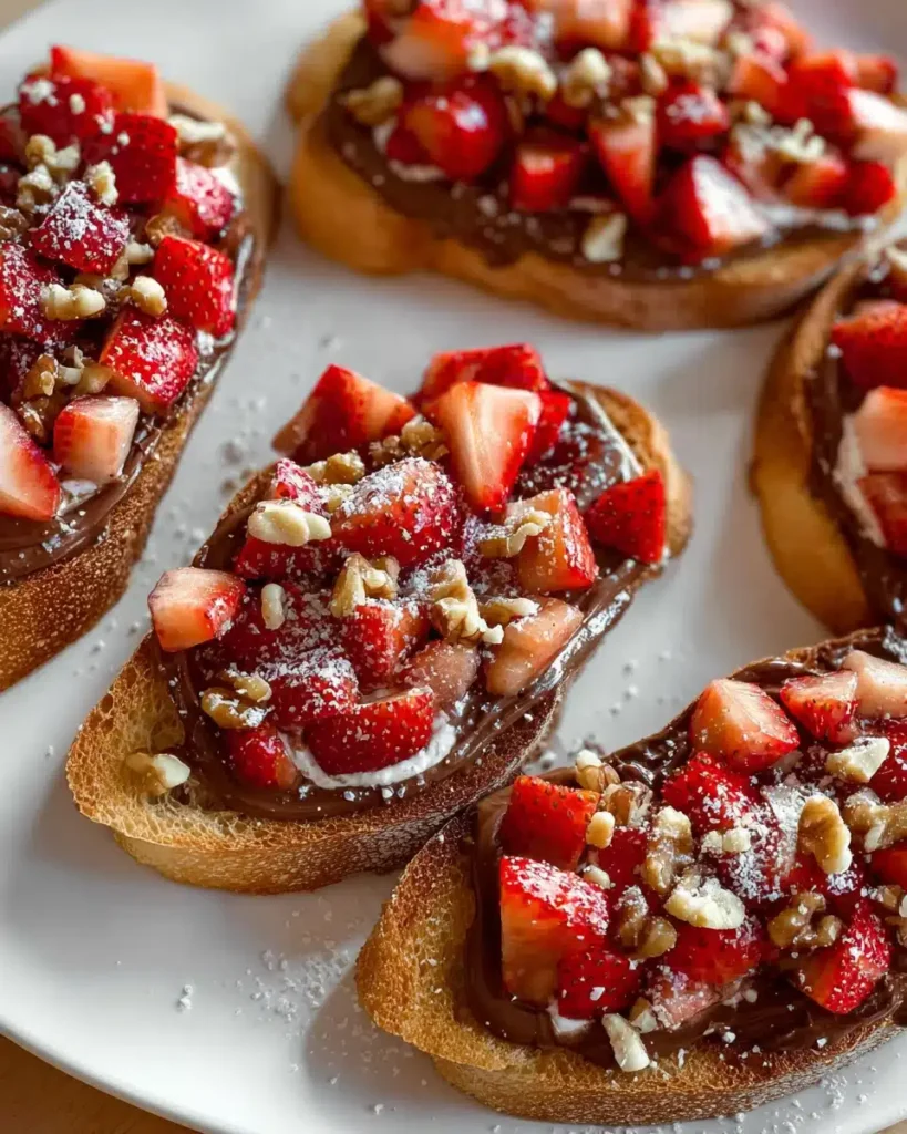 Leckeres Erdbeer-Dessert-Bruschetta Rezept für den Sommer