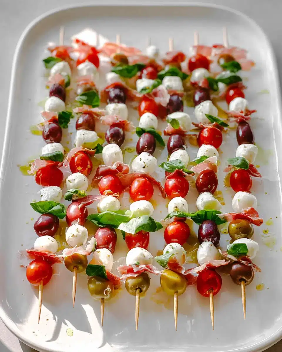 Mini-Caprese-Salatspieße – Die perfekte Sommervorspeise 4 Mini-Caprese-Salatspieße – Die perfekte Sommervorspeise