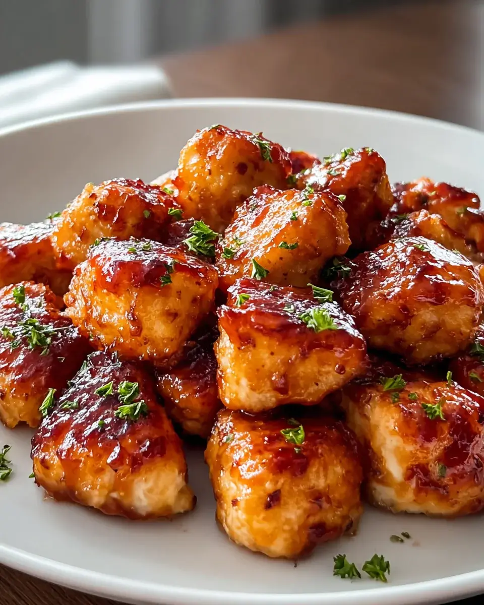 Air Fryer Honey BBQ Chicken Bites