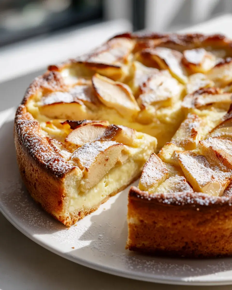 Apfel Pudding Kuchen