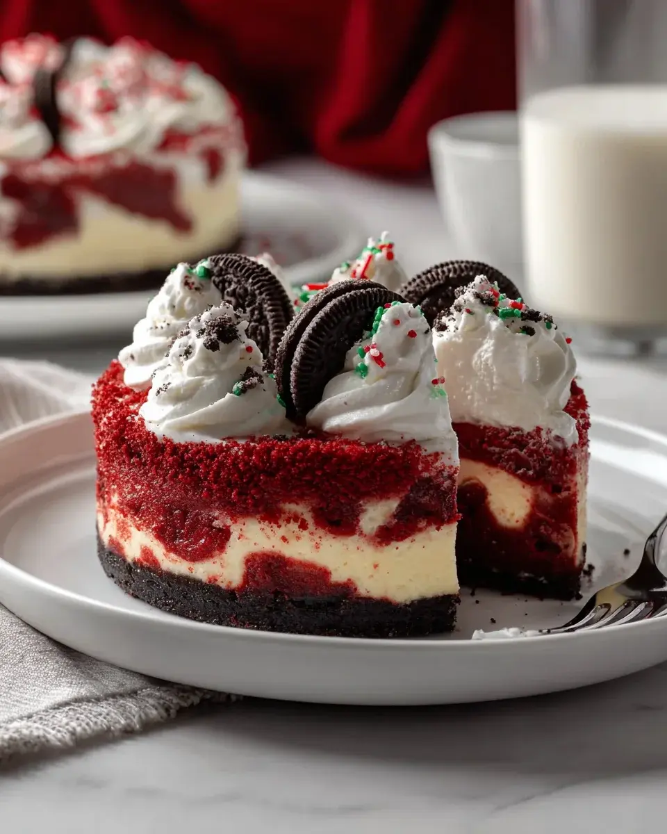 Christmas Red Velvet Cheesecake