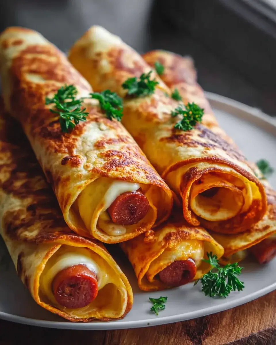 Gebackene Hot Dogs in Tortilla Teig – Lecker und einfach! 2 Gebackene Hot Dogs in Tortilla Teig