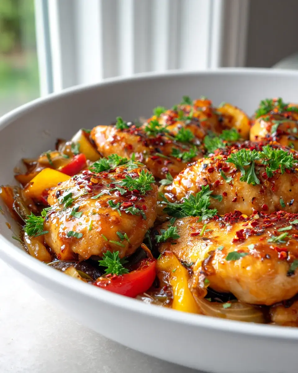 Hot Honey Chicken Skillet mit Paprika – Schnell & Lecker! 4 Hot Honey Chicken Skillet