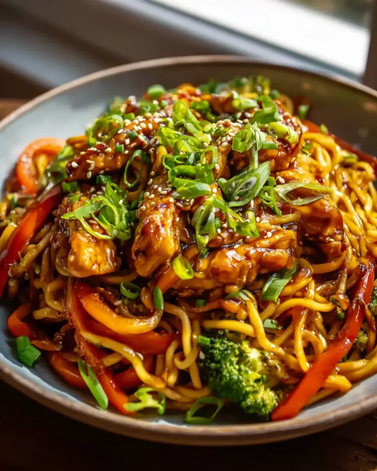 Schnelle aromatische Teriyaki-Hähnchen-Nudeln Rezept