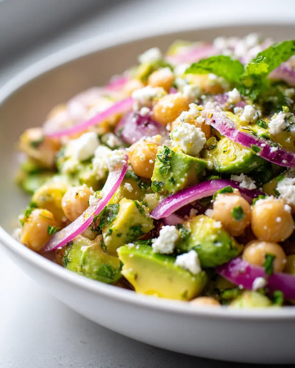 Cremiger Kichererbsen Feta Avocado Salat: Frisch & Köstlich 2 Kichererbsen Feta Avocado Salat