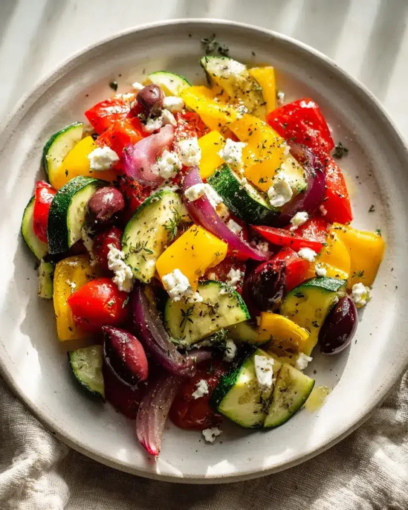 One Pan Griechisches Gemüse Rezept: Schnell, Gesund & Köstlich!