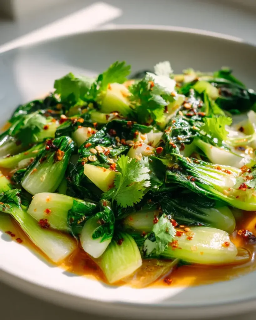 Blitzschneller Pak Choi in scharfer Wacholder-Chili-Sauce