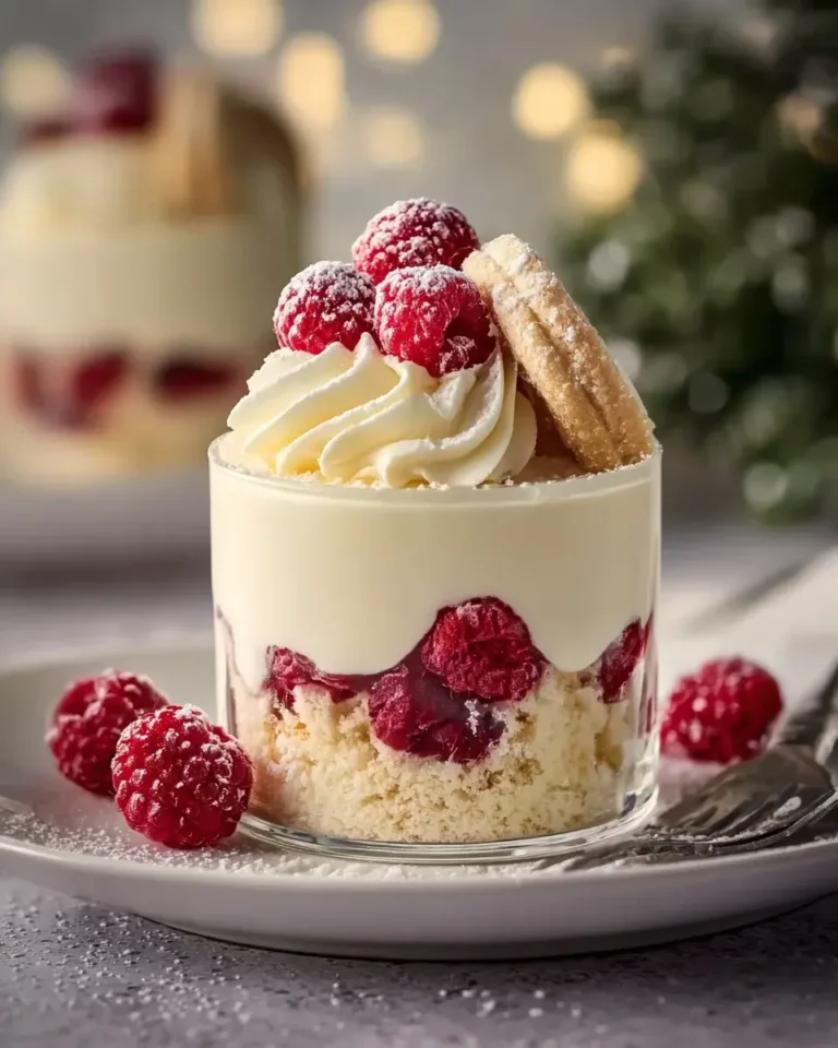 Vanillekipferl Dessert mit Himbeer-non-alcoholic Beeren Genuss