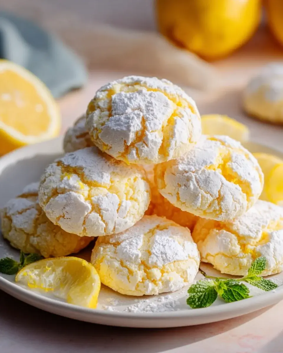 Zitronen Crinkle Kekse