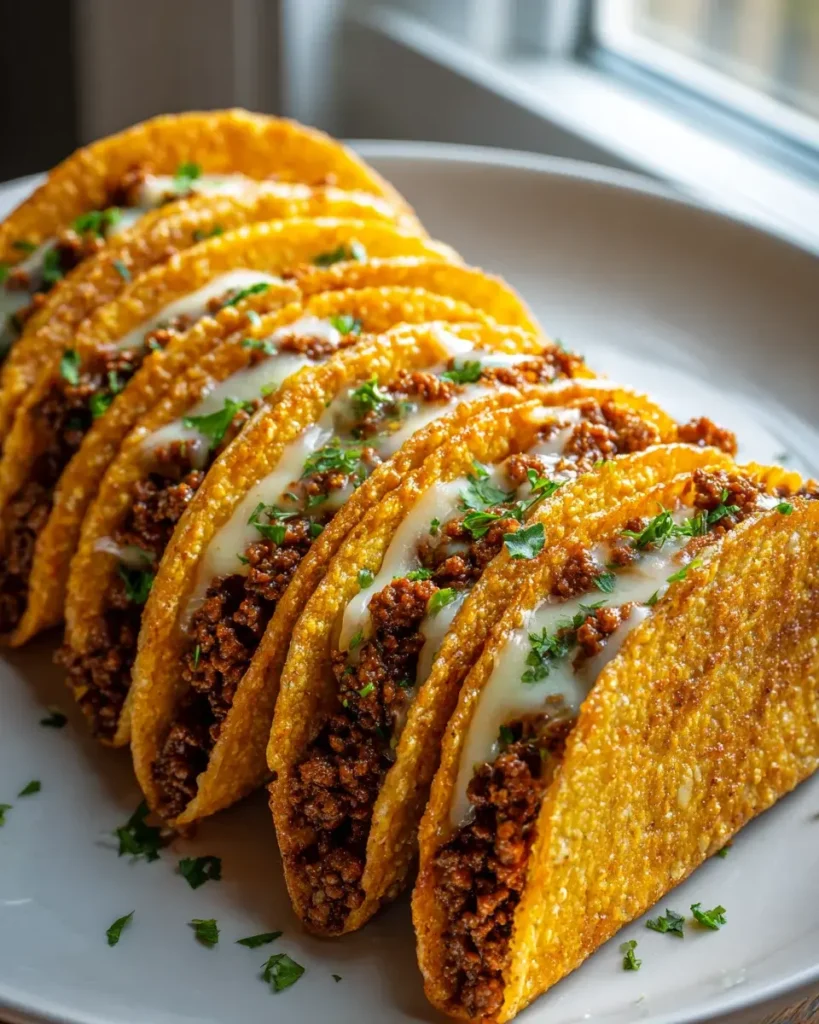 Perfekte Crispy Ground Beef Tacos – Knusprig & Würzig!