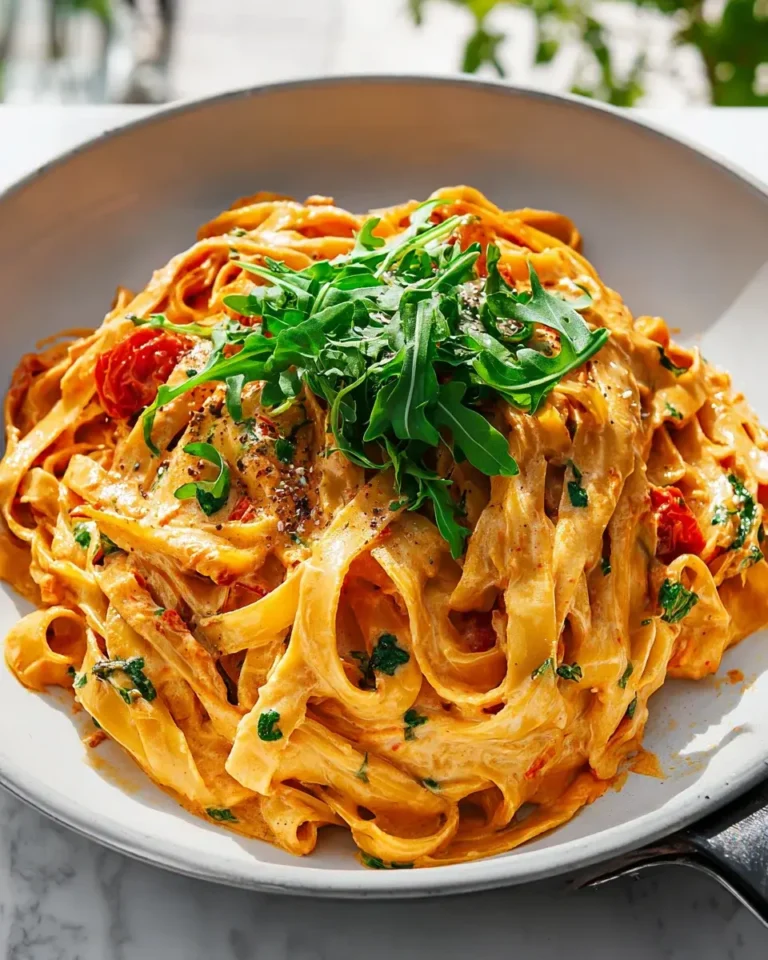 Cremige vegane Pasta mit getrockneten Tomaten – Rezept