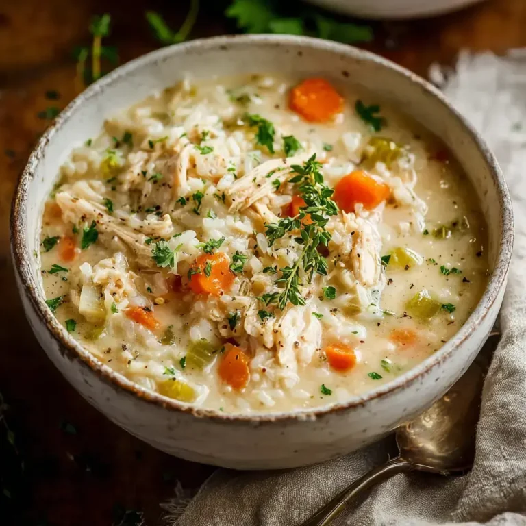 Cremige Hühnerreis Suppe Rezept