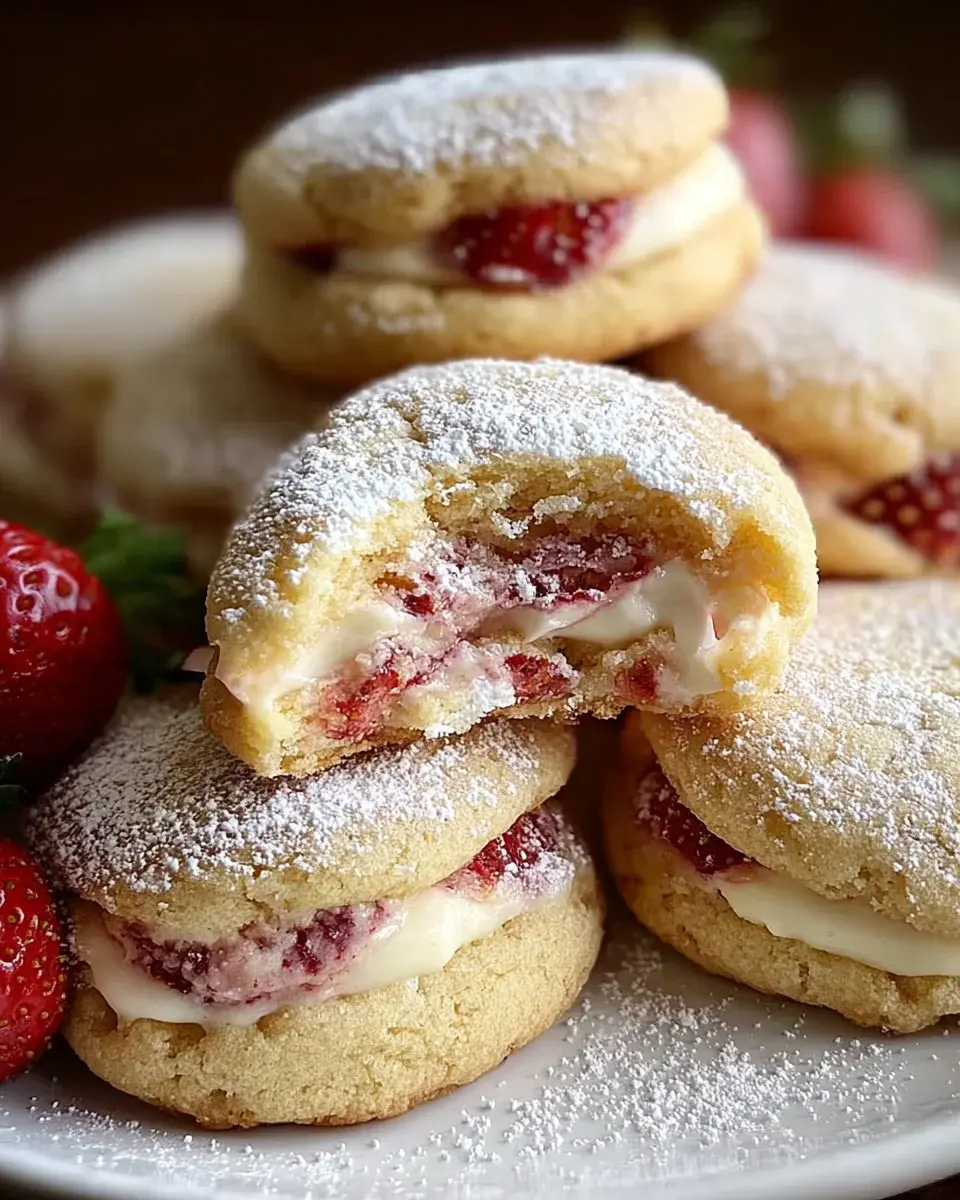 ErdbeerKasekuchenKekseRezept