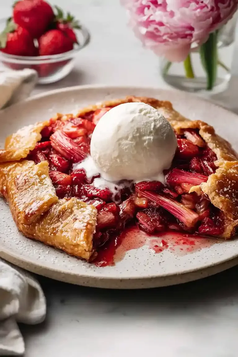 Erdbeerkuchen Rhabarber Galette Rezept