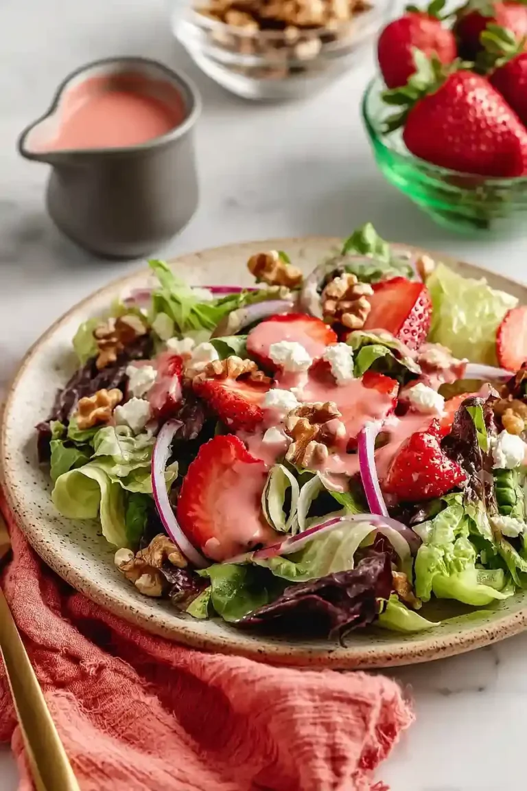 Erdbeersalat mit Ziegenkäse und Balsamico