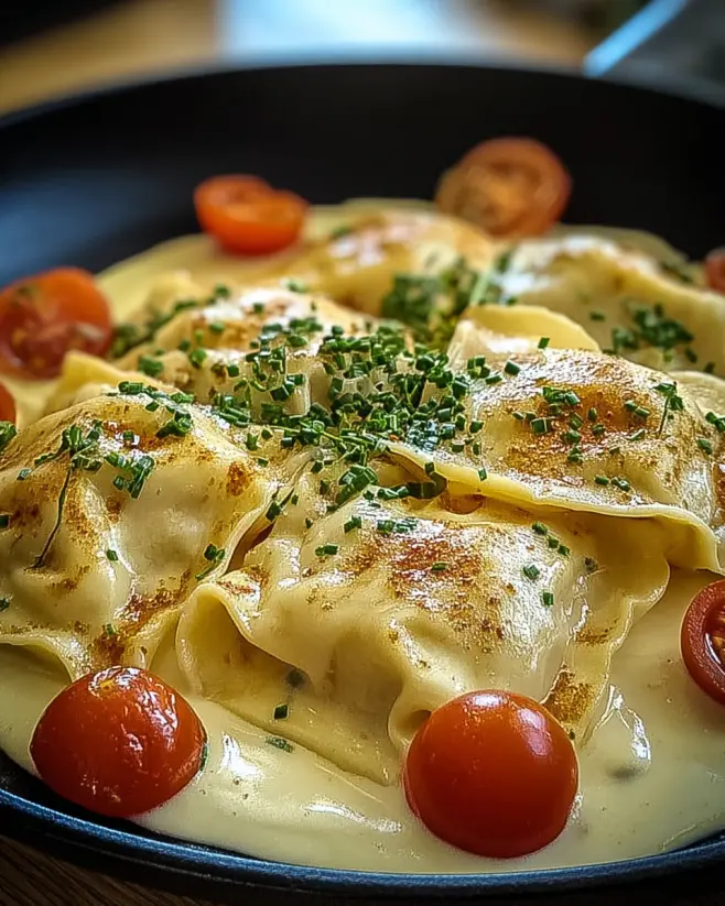 Maultaschen in Käsesoße Rezept