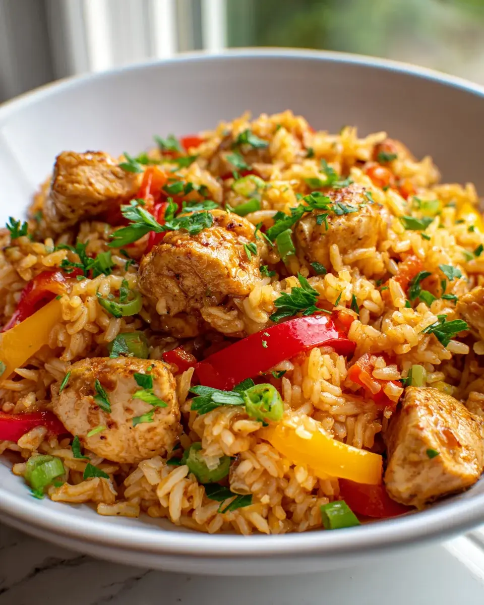 Paprika Hähnchen Reis Pfanne 4 Paprika Hähnchen Reis Pfanne
