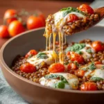 PfannenlinsenmitTomatenundMozzarellaRezept 1