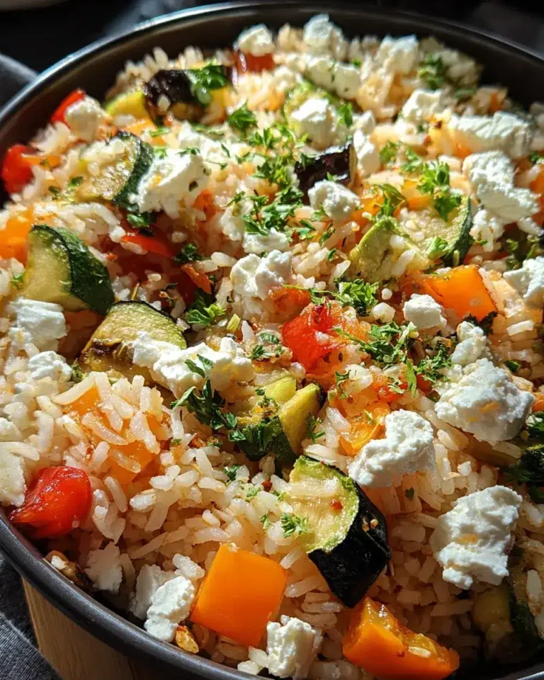 Reisauflauf mit Feta und Gemüse