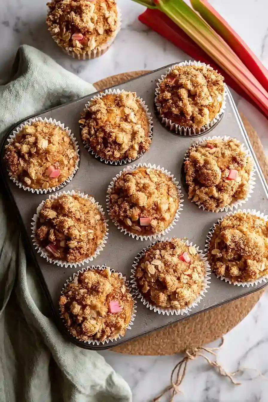 RhabarberMuffinsmitStreuseln