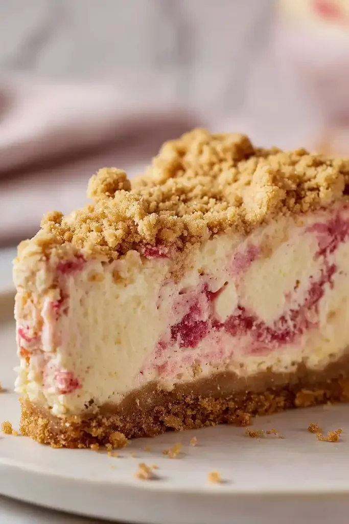 Rhabarber Streusel Cheesecake Rezept