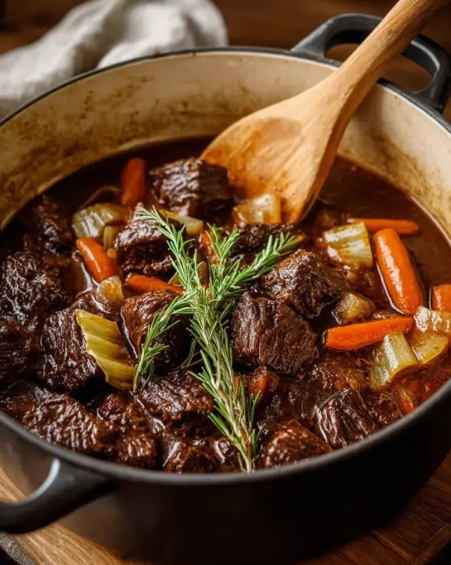 Rindergulasch mit Karotten und Lauch Rezept