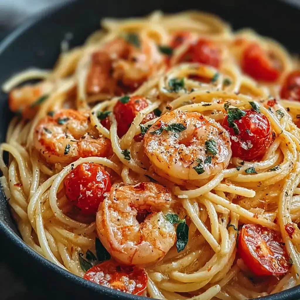 Spaghetti Garnelen Frischkäsesauce Rezept