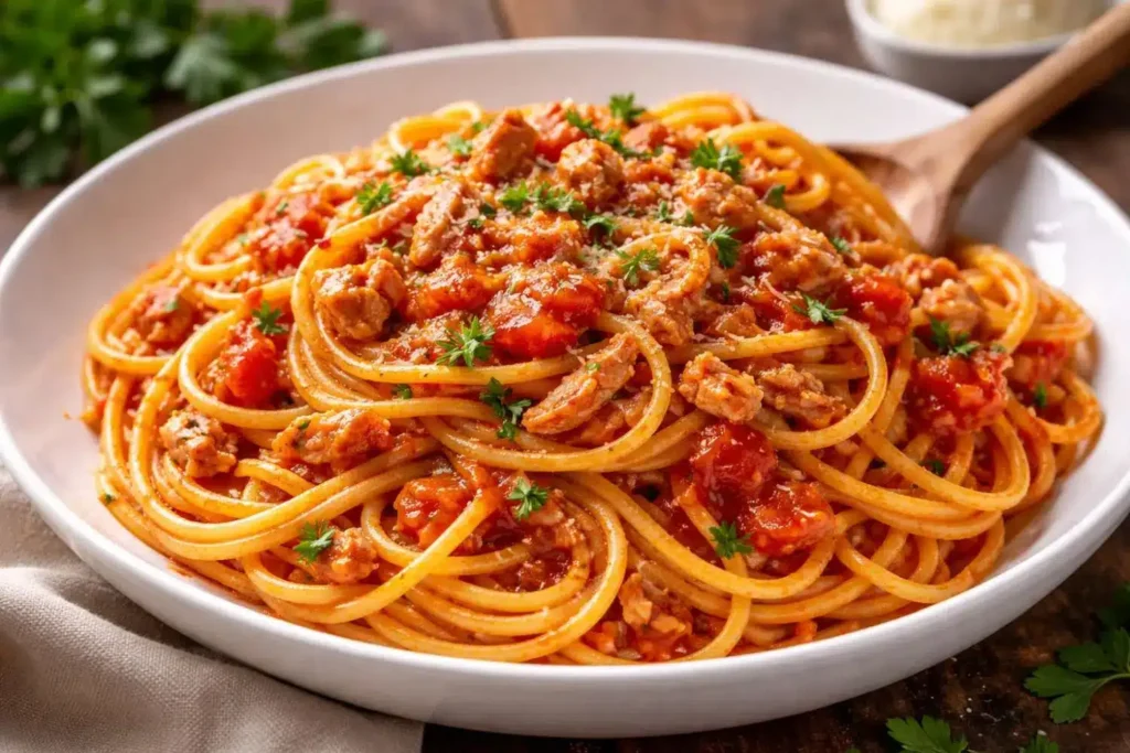 Spaghetti Thunfisch Tomatensoße