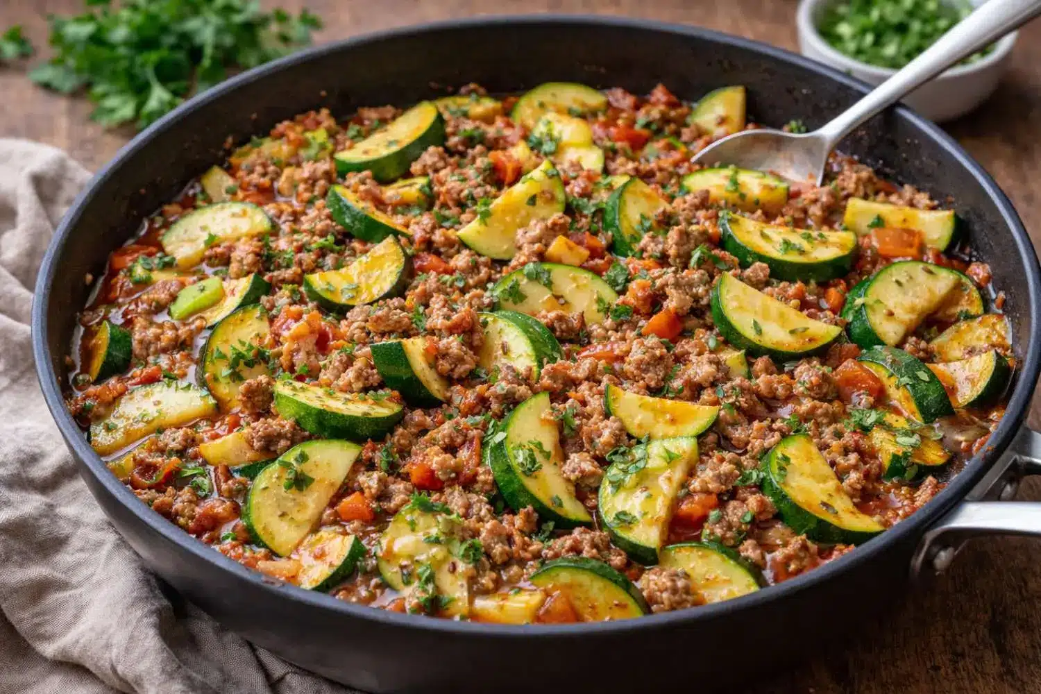 ZucchiniHackfleischPfanne