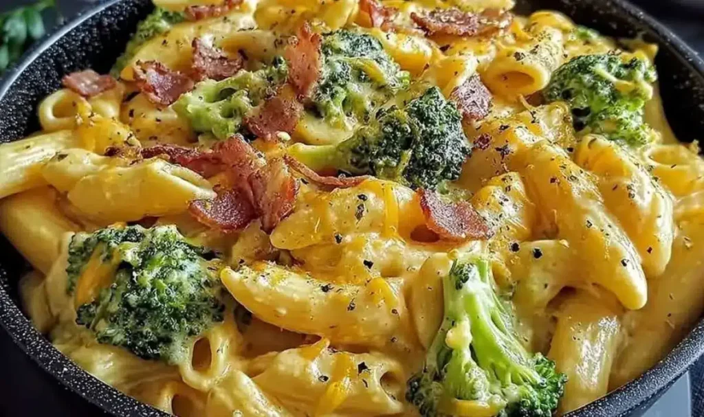 cremige pastapfanne brokkoli bacon rezept