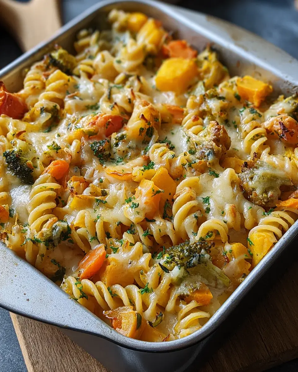 einfaches nudel gemüse auflauf rezept