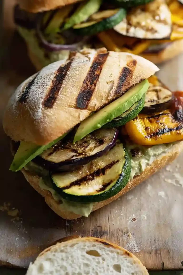 gegrilltes gemüse sandwich rezept